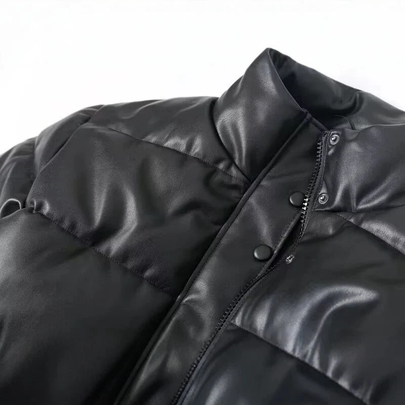 Damen Kurze wattierte Blousonjacke im Boxy-Look mit Stehkragen und elastischem Saum Drune
