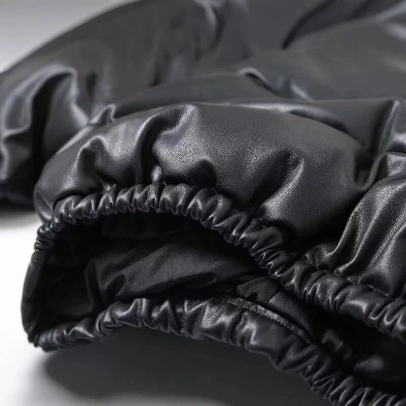 Damen Kurze wattierte Blousonjacke im Boxy-Look mit Stehkragen und elastischem Saum Drune