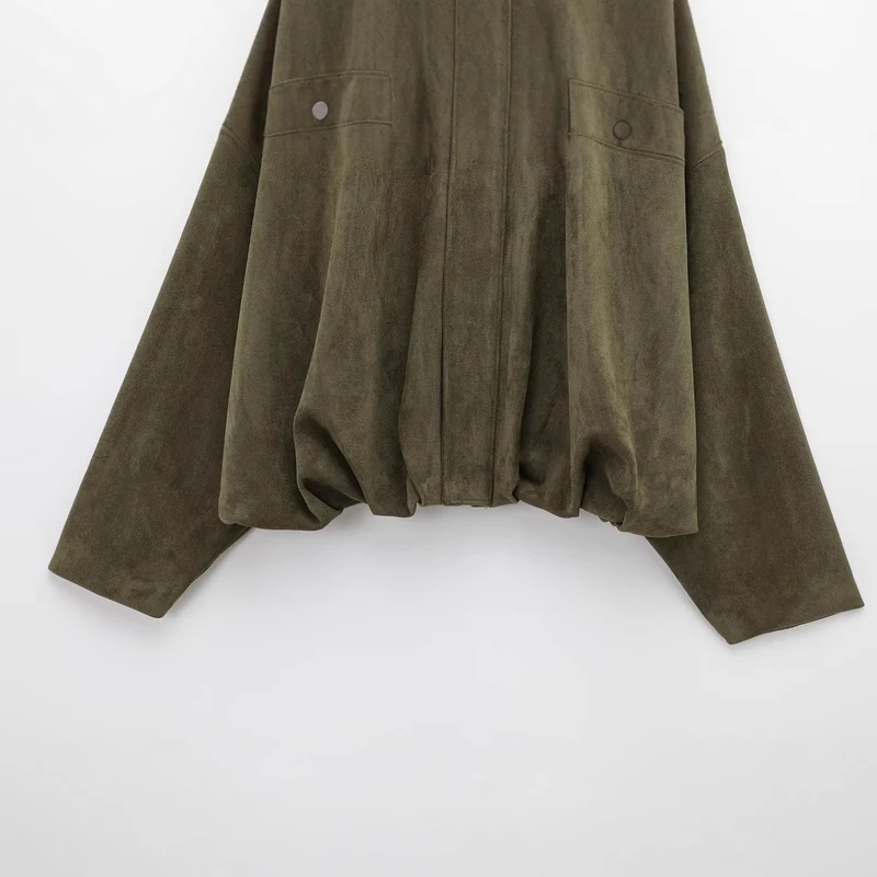 Damen Kurze Oversize‑Jacke im Cape‑Look mit ballonförmigem Saum Drune