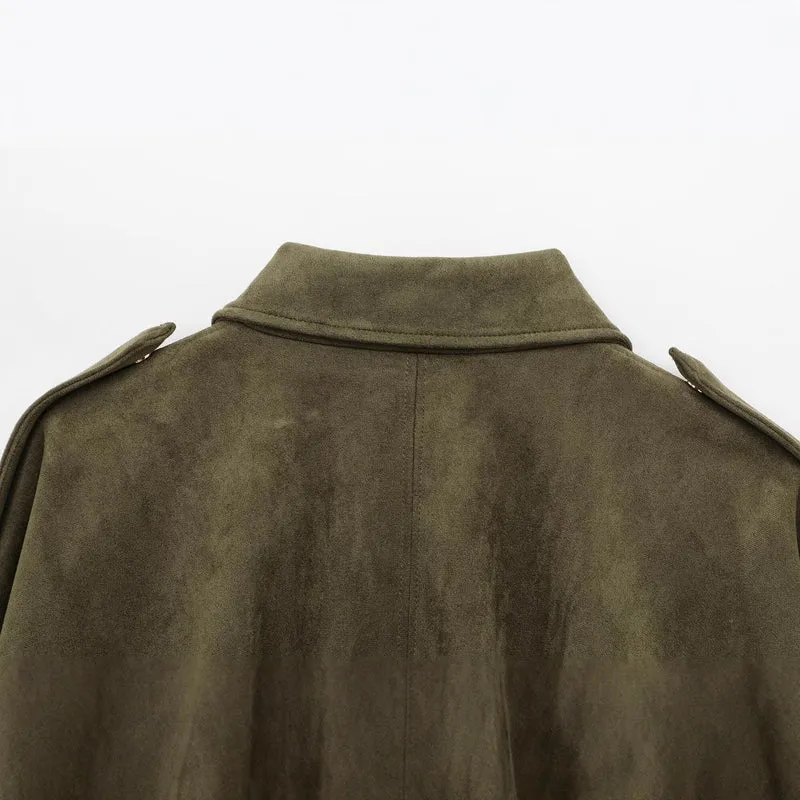 Damen Kurze Oversize‑Jacke im Cape‑Look mit ballonförmigem Saum Drune