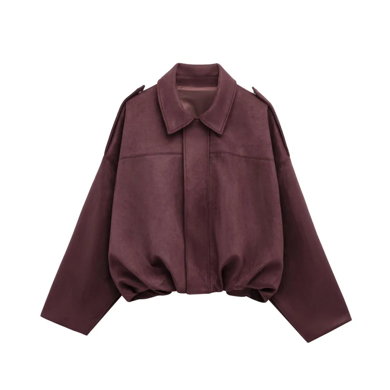 Damen Kurze Oversize‑Jacke im Cape‑Look mit ballonförmigem Saum Drune