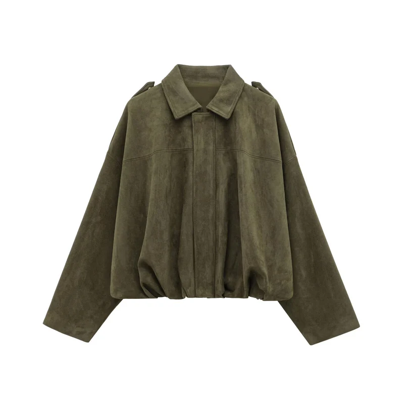 Damen Kurze Oversize‑Jacke im Cape‑Look mit ballonförmigem Saum Drune