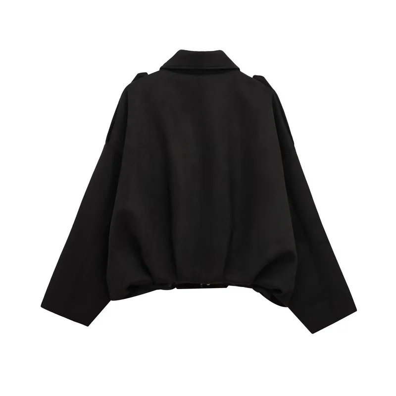 Damen Kurze Oversize‑Jacke im Cape‑Look mit ballonförmigem Saum Drune