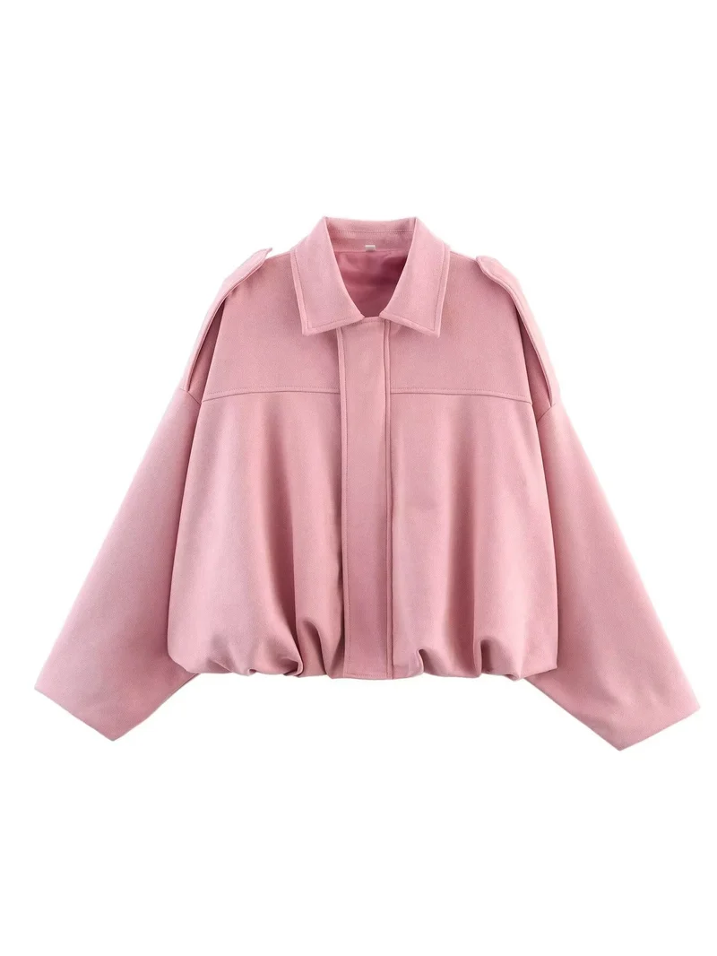 Damen Kurze Oversize‑Jacke im Cape‑Look mit ballonförmigem Saum Drune