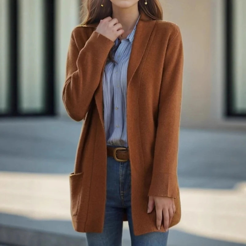 Damen Eleganter und bequemer Strickblazer Drune