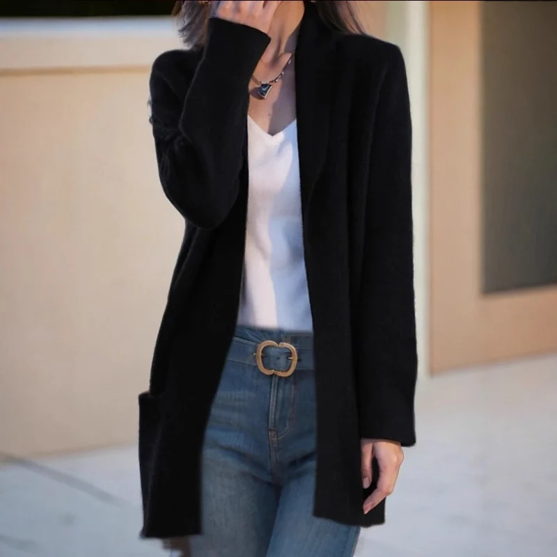 Damen Eleganter und bequemer Strickblazer Drune