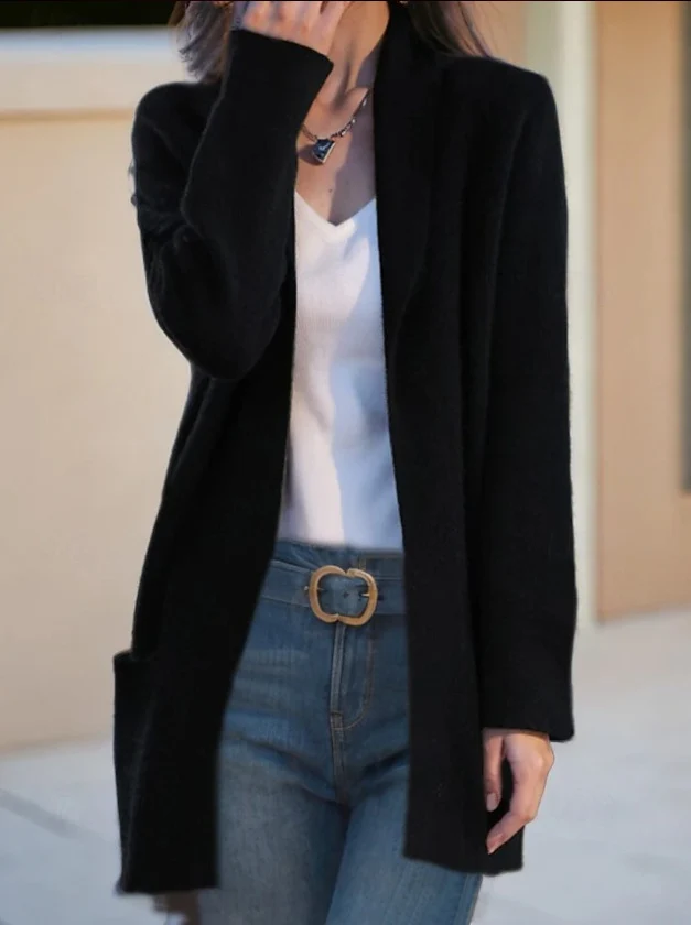 Damen Eleganter und bequemer Strickblazer Drune