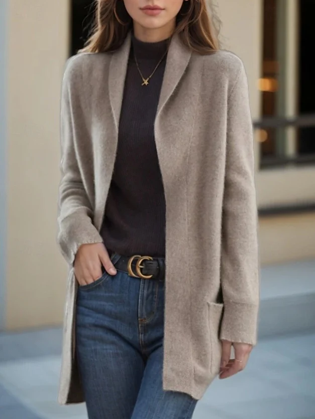 Damen Eleganter und bequemer Strickblazer Drune