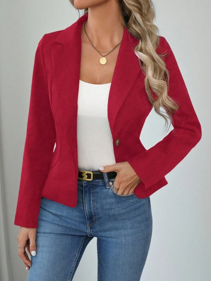 Damen Eleganter, taillierter Blazer mit edlem Schnitt Drune