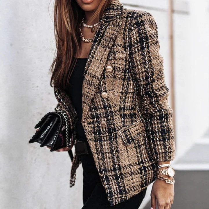 Damen Eleganter Strukturierter Blazer Drune