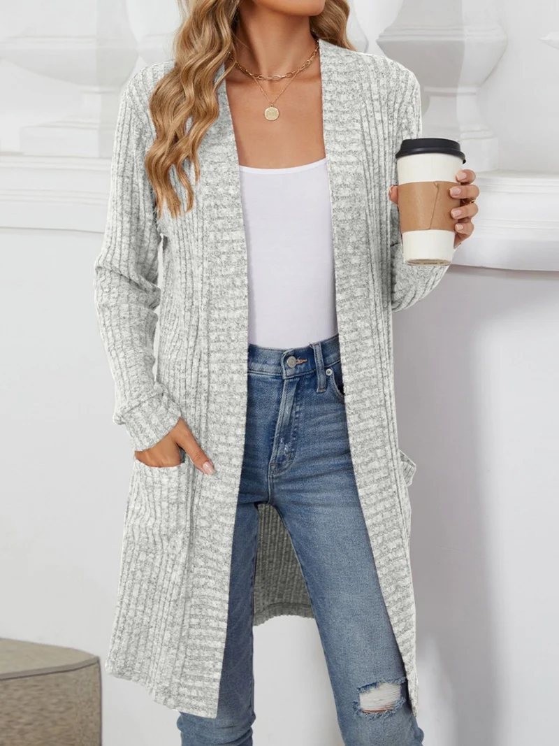 Damen Eleganter Strickcardigan mit offenen Front Drune