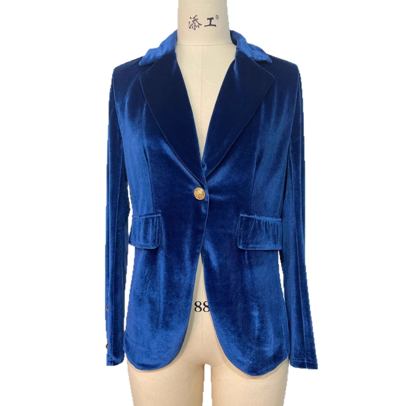 Damen Eleganter Samtblazer mit Schnittdetails Drune