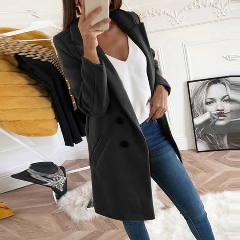 Damen Eleganter Oversize-Blazer Drune