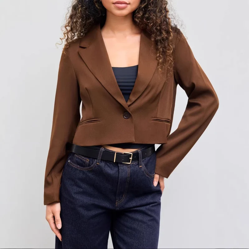 Damen Eleganter cropped Blazer Drune