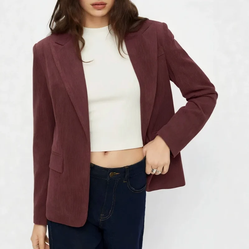 Damen Eleganter Cordblazer Drune