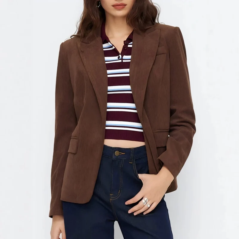 Damen Eleganter Cordblazer Drune