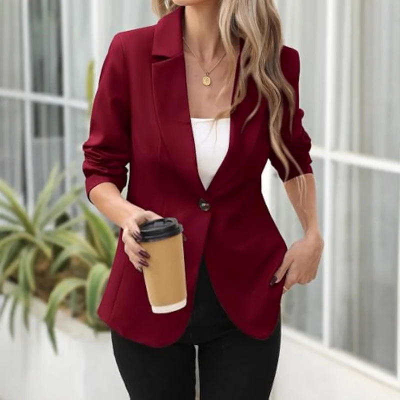 Damen Eleganter Blazer mit schmalem Schnitt Drune