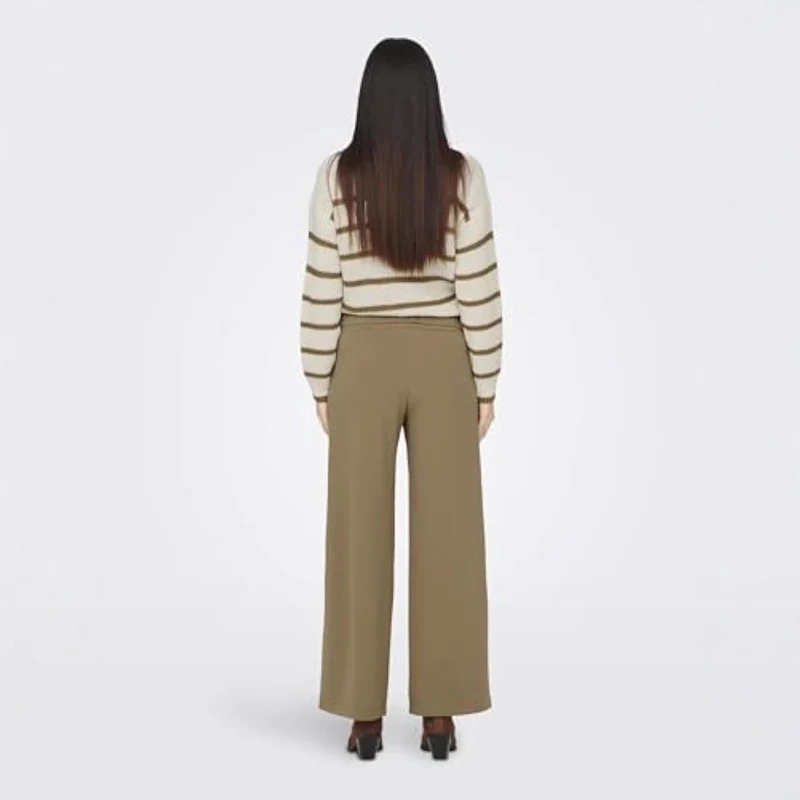 Damen Elegante weite Hose mit Knopfdetails Drune
