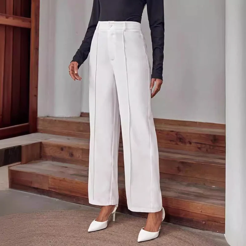 Damen Elegante und weite Stoffhose Drune