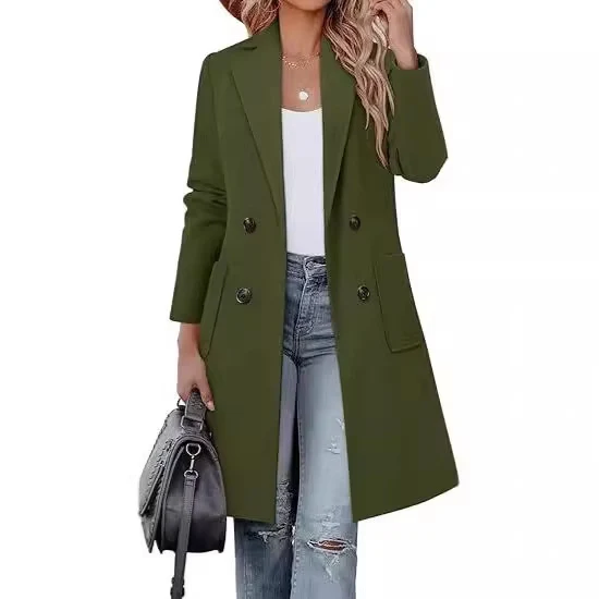 Damen Elegante und modische Longjacke Drune