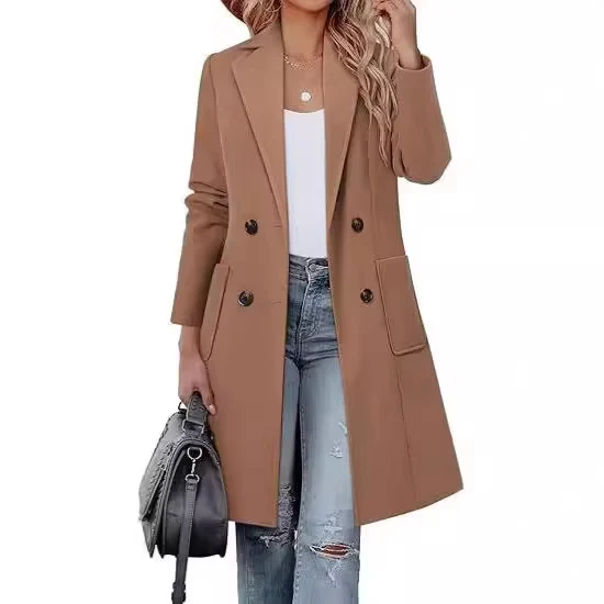 Damen Elegante und modische Longjacke Drune