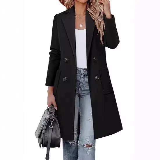Damen Elegante und modische Longjacke Drune