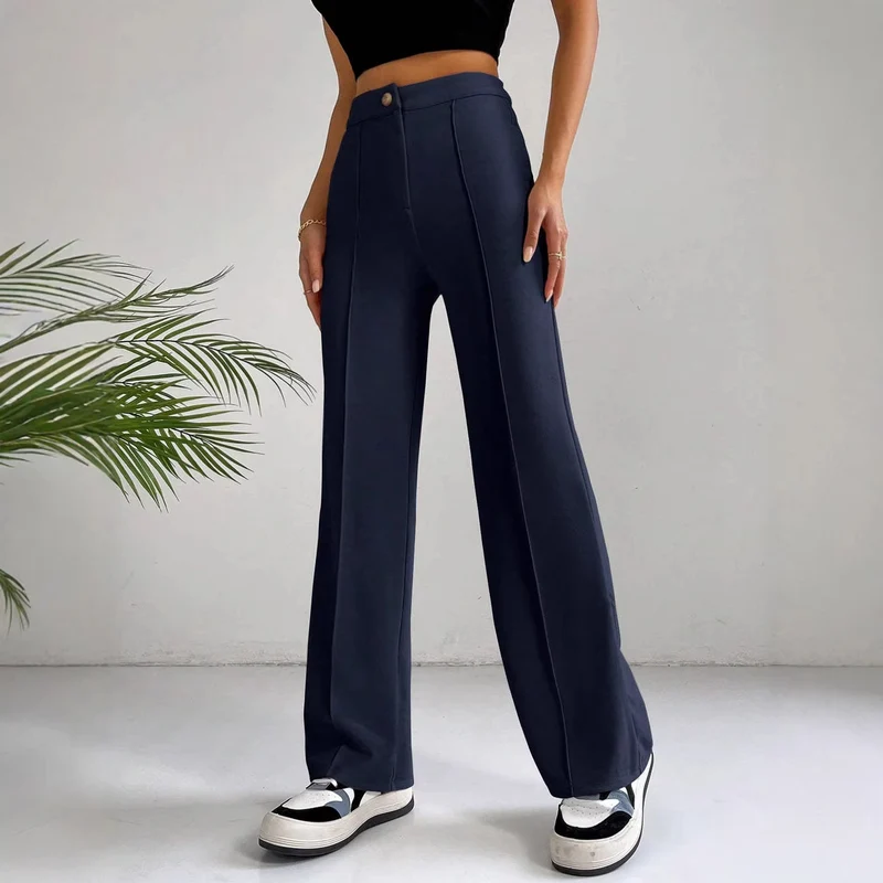 Damen Elegante und hoch geschnittene Stoffhose Drune