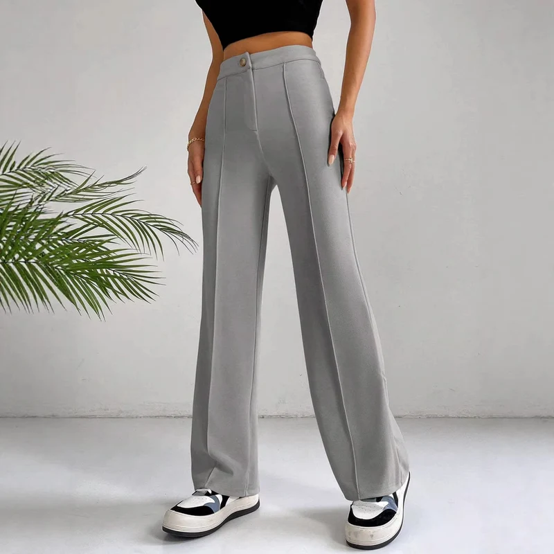 Damen Elegante und hoch geschnittene Stoffhose Drune
