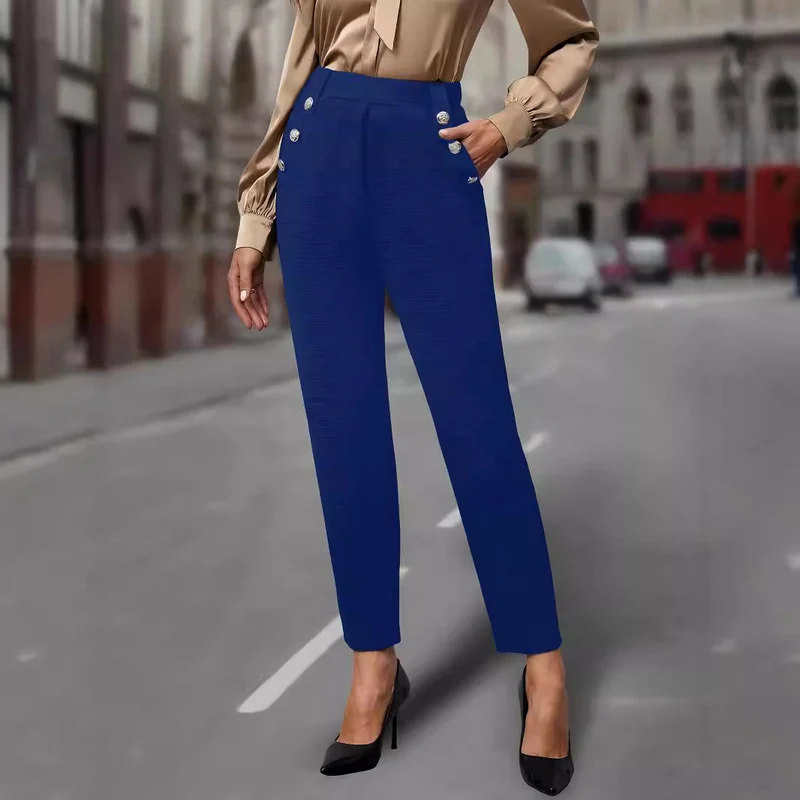 Damen Elegante und figurbetonte Hochbundhose Drune