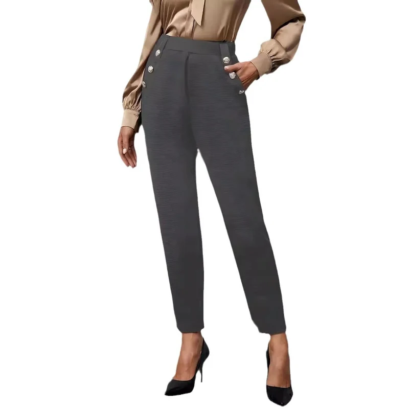 Damen Elegante und figurbetonte Hochbundhose Drune