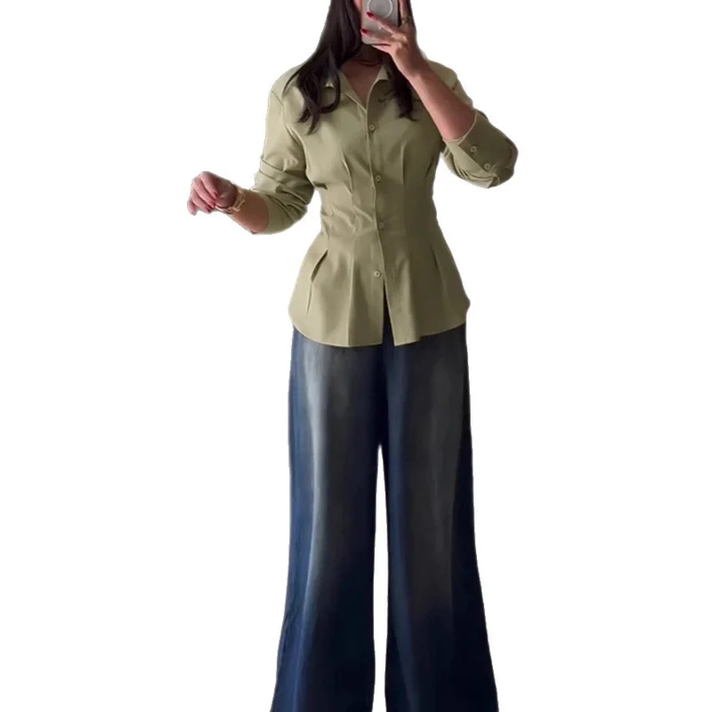 Damen Elegante taillierte Bluse Drune