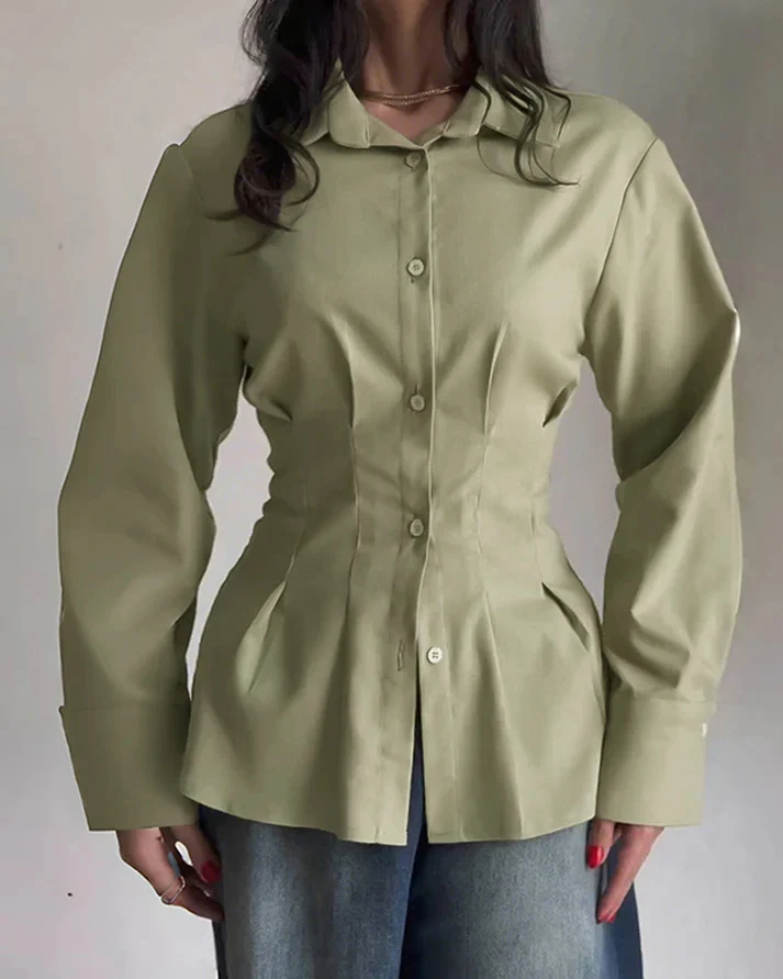 Damen Elegante taillierte Bluse Drune