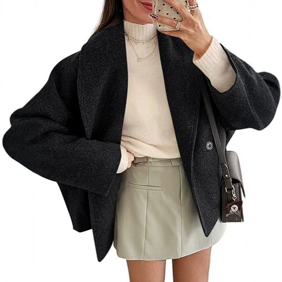 Damen Elegante Oversize-Jacke Drune