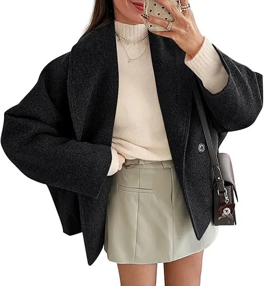 Damen Elegante Oversize-Jacke Drune