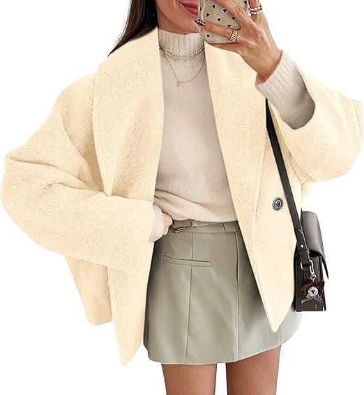 Damen Elegante Oversize-Jacke Drune