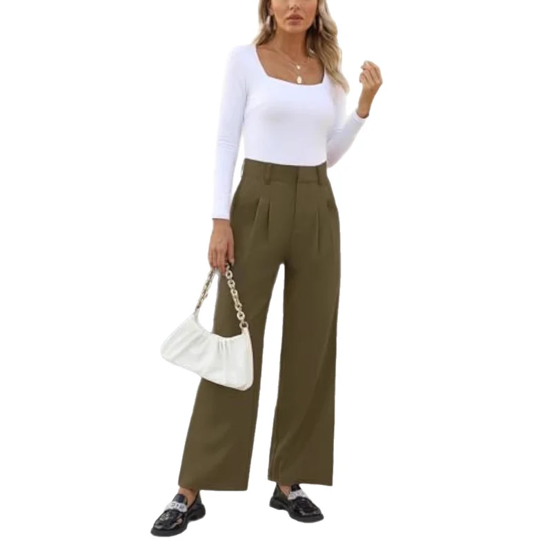 Damen Elegante, hoch taillierte Stoffhose Drune