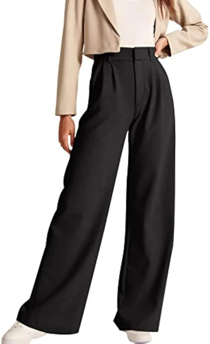 Damen Elegante, hoch taillierte Stoffhose Drune