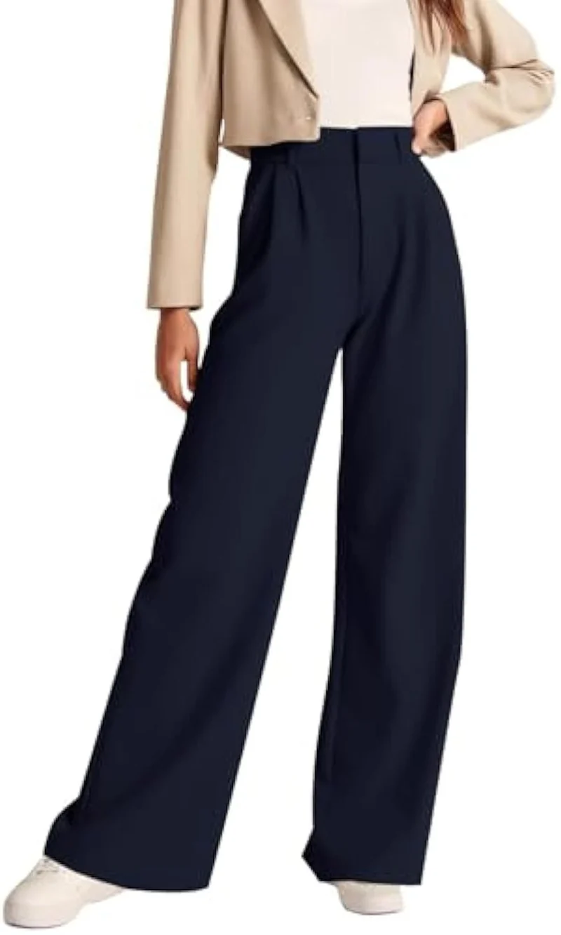 Damen Elegante, hoch taillierte Stoffhose Drune