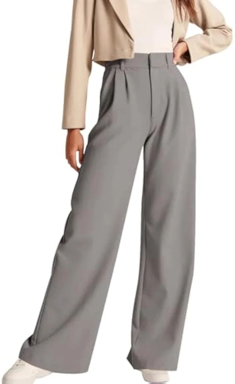 Damen Elegante, hoch taillierte Stoffhose Drune
