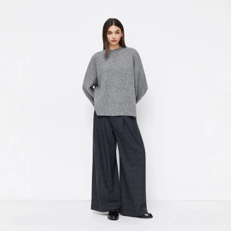 Damen Bequemer Oversized Pullover Drune