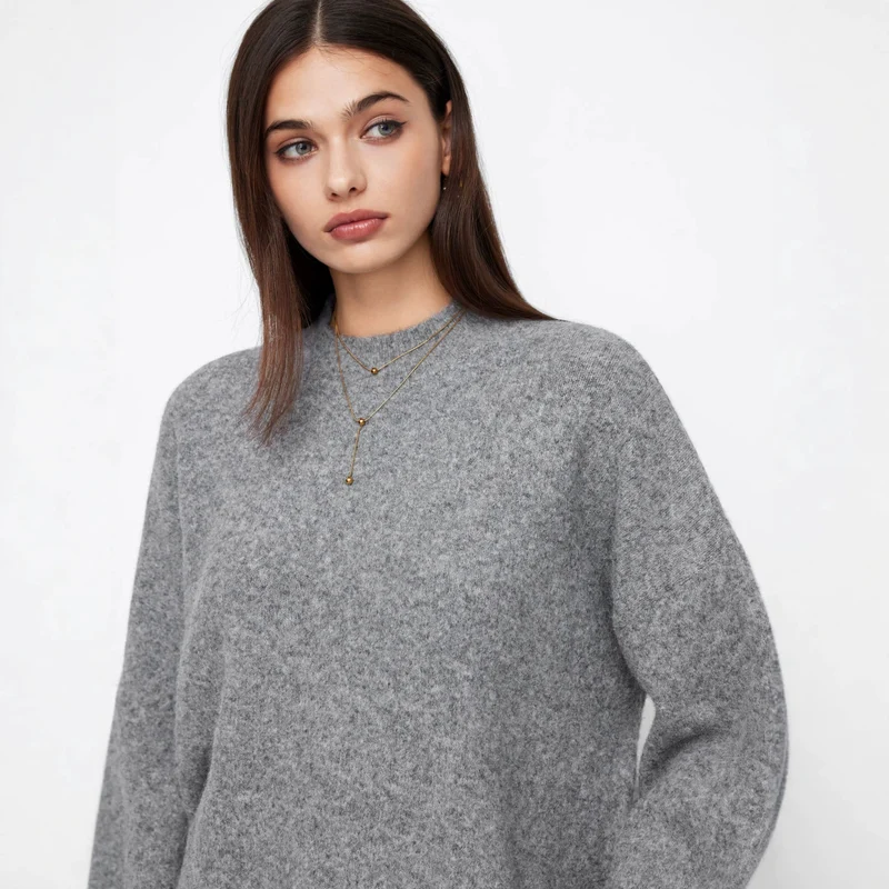 Damen Bequemer Oversized Pullover Drune