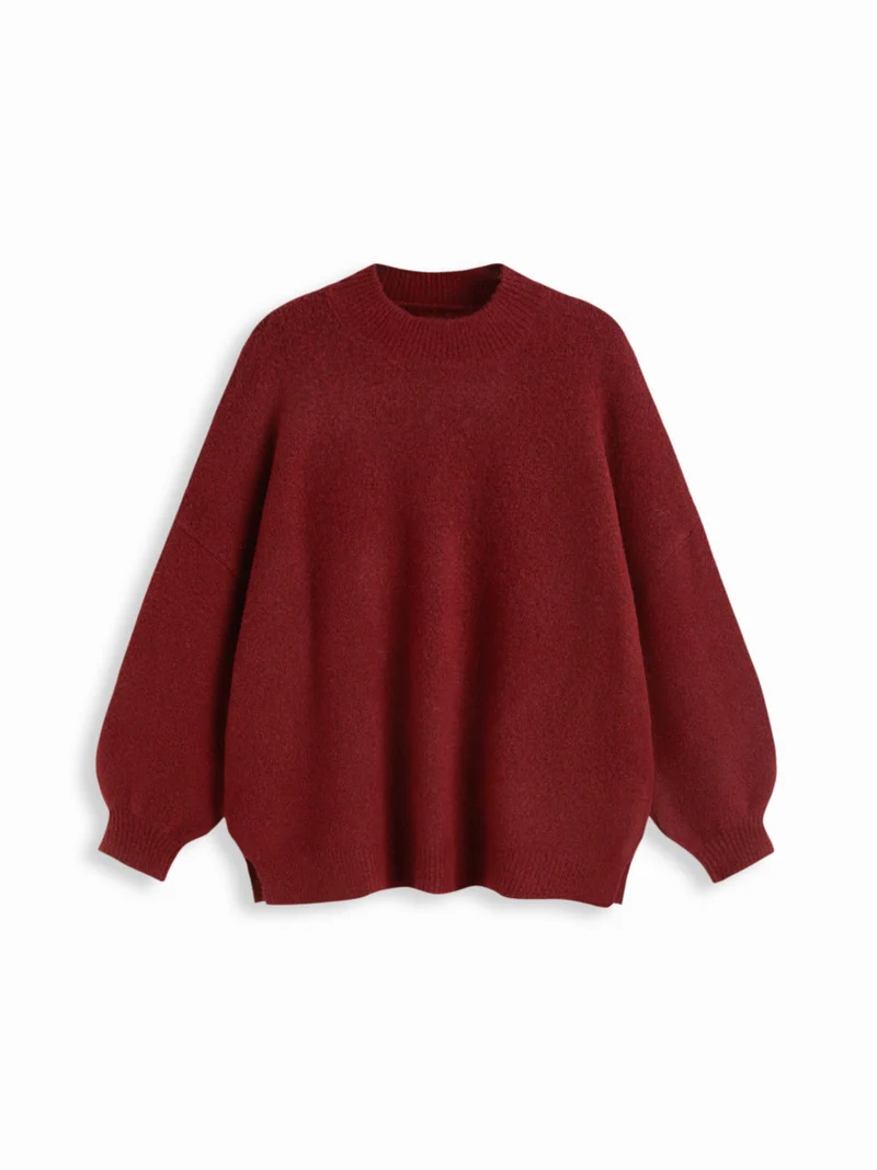 Damen Bequemer Oversized Pullover Drune