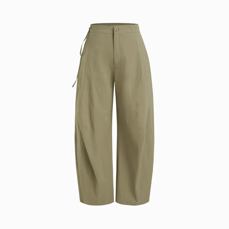 Damen Bequeme Weite Stoffhose Drune