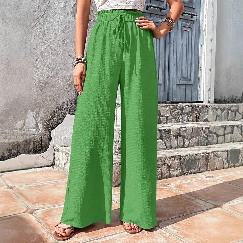 Damen Bequeme und elegante weit geschnittene Stoffhose Drune