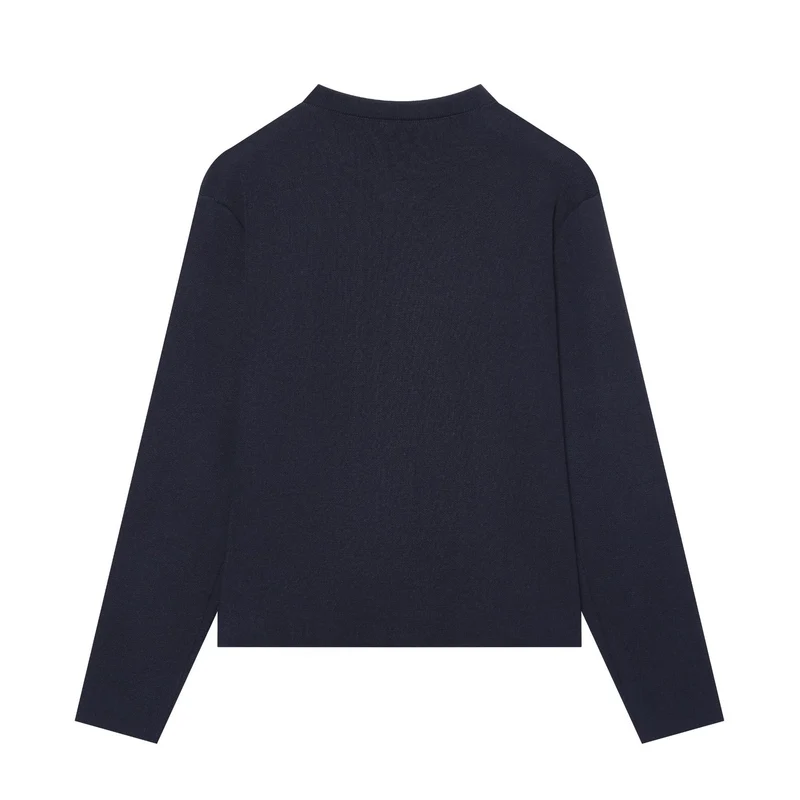 Damen Kurzer Strukturstrick-Cardigan mit Knoten-Froschverschlüssen und aufgesetzten Taschen Drune