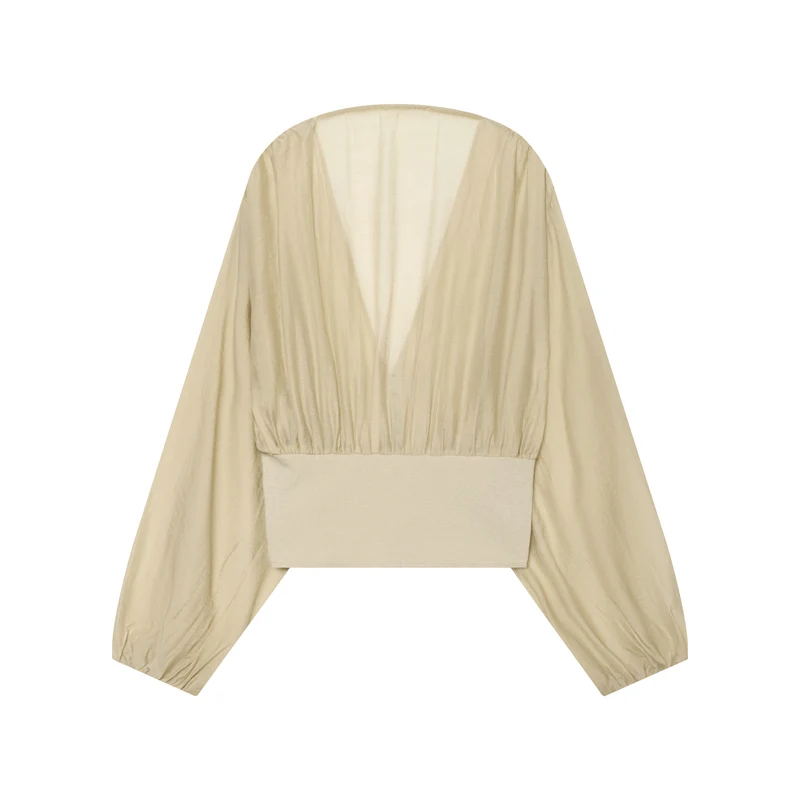 Damen Kurzblouson im Bolero‑Stil mit überschnittenen Fledermausärmeln und tailliertem Reißverschluss Drune