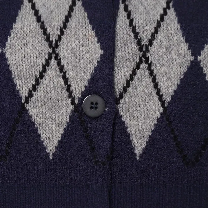 Damen Kurzarm Polo-Strickpullover mit V‑Ausschnitt, Strukturmuster und Streifendetail Drune