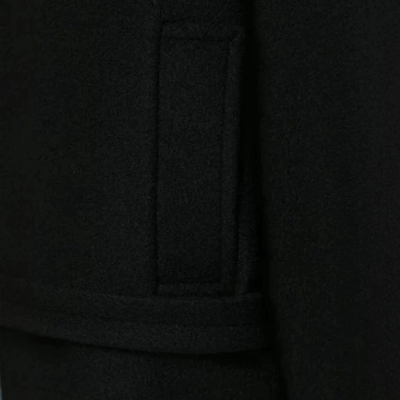 Damen Kurz geschnittener Duffle‑Cape‑Mantel mit hohem Funnelkragen, Knebelverschlüssen und Bindegürtel Drune