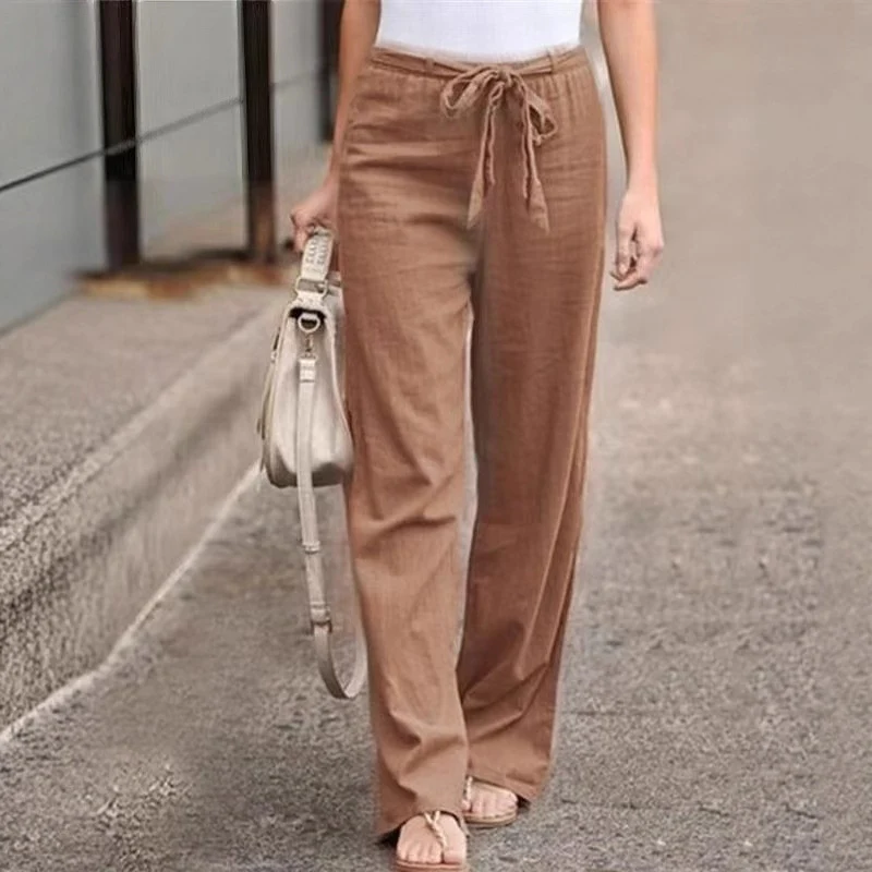 Damen Bequeme und elegante Leinenhose Drune