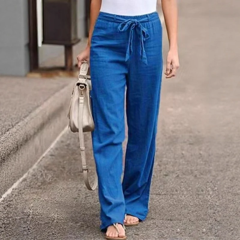 Damen Bequeme und elegante Leinenhose Drune